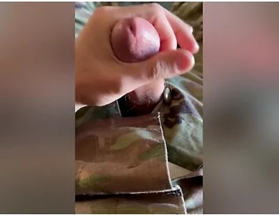 Soldier Relaxing On A Friday - Of Course It Will Involve Jerking Off My Throbbing Cock In My Uniform