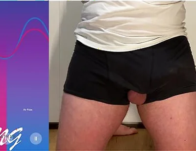 Huge Hands Free Postate Orgasm Cumshot In Underwear