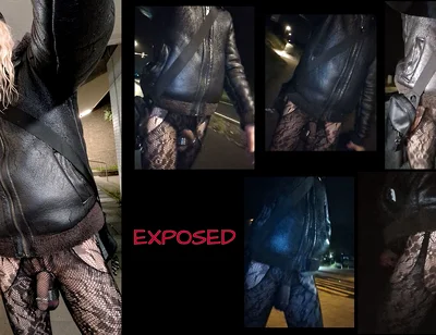 Exposed: Strutting Outside in a Fishnet Bodysuit