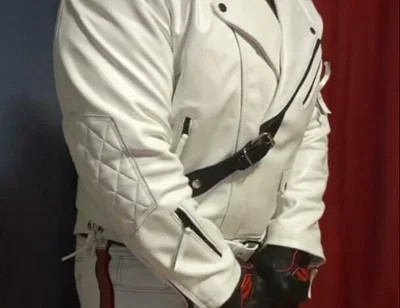 In Full White Leather Formals.