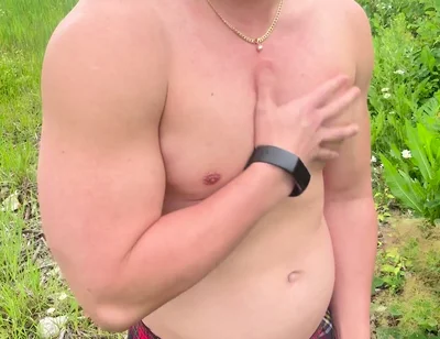 Muscular Asian Hunk Strips and Flexes Naked by the Highway Muscle Worship Jo & Cum Eating