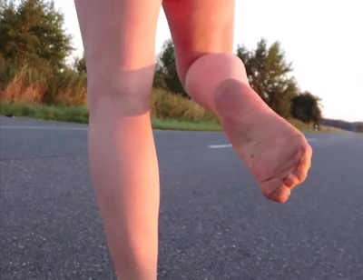 Walk in Tights on the Country Road