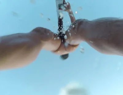 Outside Nude Shower at the Pool and Slowmotion