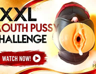 A Really Big Xxl Cock Penetrates Through the Mouth Gag Into My Mouth Pussy