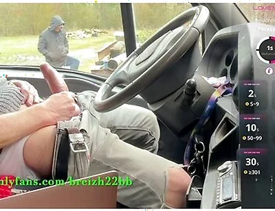 Big Package Tease In My Truck Rest Area Hookup