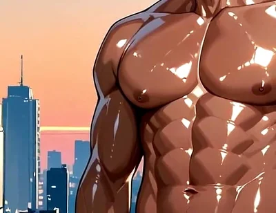Ai Generated Intense Muscle Men