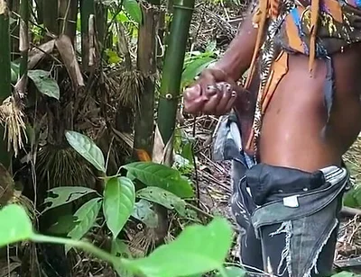 Pouring Cum in the Forest