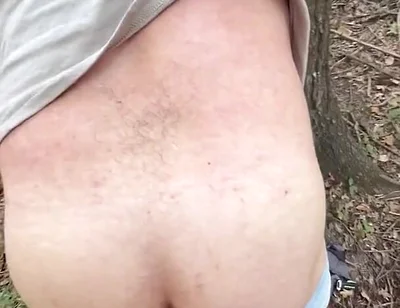 Cruising Straight Guy Gets Bent Over a Tree