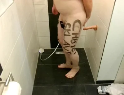 Slave Lettering Marking Anal Hook Dildo Plug Milking Fucked Winch Penis Cage Shower Outdoor Street