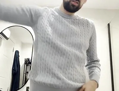 Hot Mature Stepdaddy Jerking off and Showing Ass