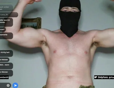Soldier in Uniform Edgt Himself Live and Makes You Cum