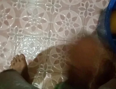 Playing with Soap in the Bathroom