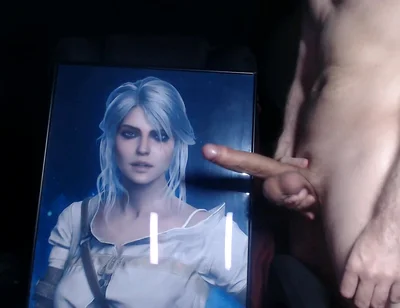 Cum Tribute for Ciri (game Character From Witcher 3)