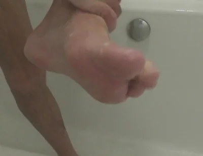 Washing My Feet for My Foot Worshippers