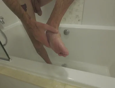 Washing My Feet for My Foot Worshippers