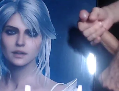 Cum Tribute for Ciri (game Character From Witcher 3)
