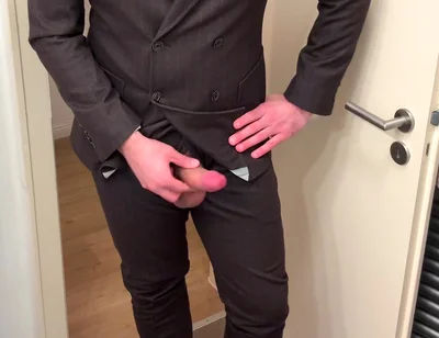 Businessman in Suit Jerks off on His Patent Leather Shoes
