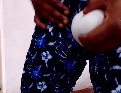 Striking Sisna While Wearing Her Stepsister's Floral Pants and White Panties