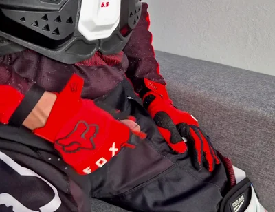 A Very Excited Biker Marked His New Fox Boots