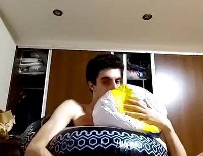 Watch Me Blowing up Inflatables and Playing with Them Until I Cum on Stream