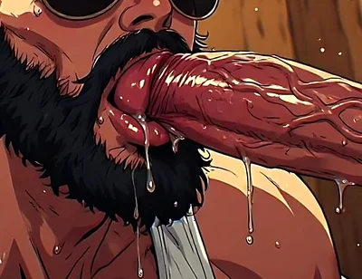 Bearded Hunks Sucking Cock Art