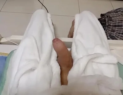 White Towel Covering Only Half