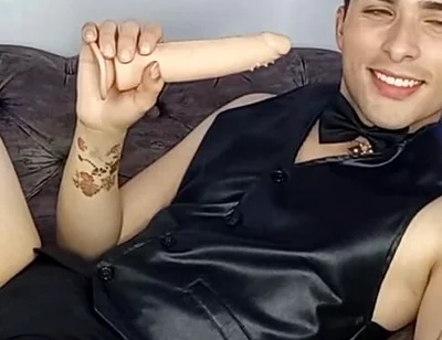 Smoking Fetish Sexy Boy Smoking a Cigarley While Sucking Dildo!