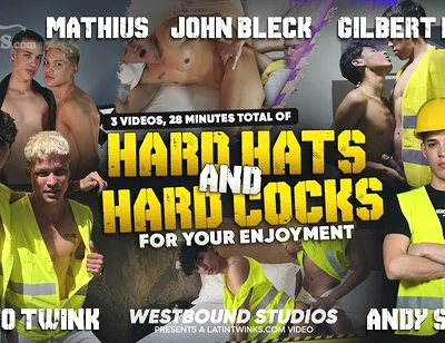 Hard Hats & Hard Cocks - 3 Hot Twink Builder & Plumber Scenes - John Bleck, Mateo Twink, Andy Scott, Gilbert Moon & Mathius