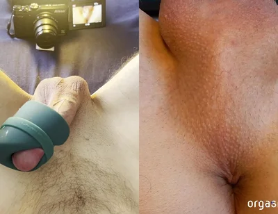My Favorite Toy Gives Me an Intense Orgasm - Split View with Orgasmic Contractions