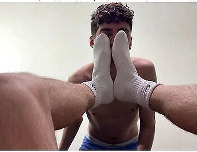 Pov: Friend Sniffs Socks And Gets Cum On Face