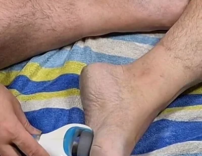 Chubby Daddy Bear Scrub His Dirty Feet