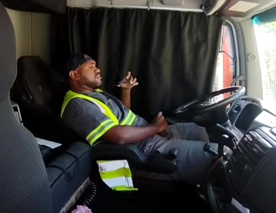 Lunchtime, Alone Inside the Truck.