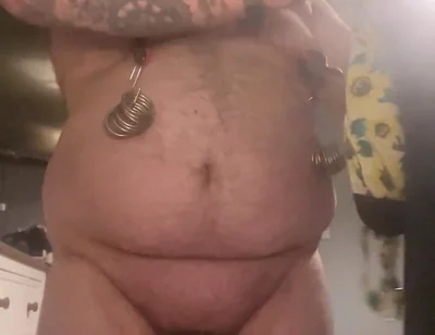 Cock and Ball Bondage Acting as Chastity with Nipple Clamps Butt Plug and Crossdressing