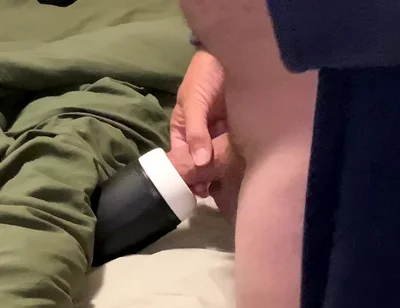 Filling up My Mouth Toy with Future Cum Lube