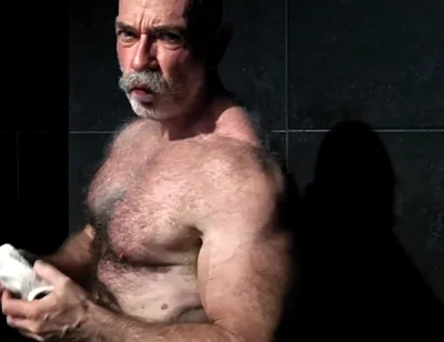 Flexing Hairy Muscle Bear