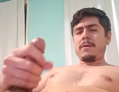 Handsome Man Cums and Devours Thick Cumshot