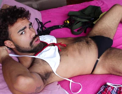 Hunk in Lingerie in an Embarrassing Situation (set 1)