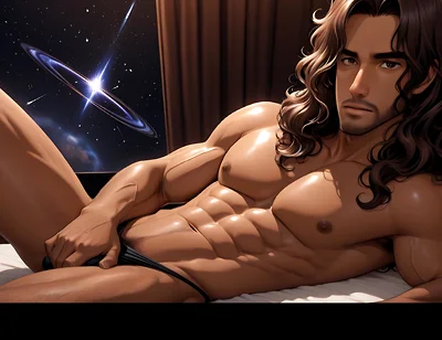 Handsome Indian Man Rubbing Leaking Slit in Slow Lazy Circles