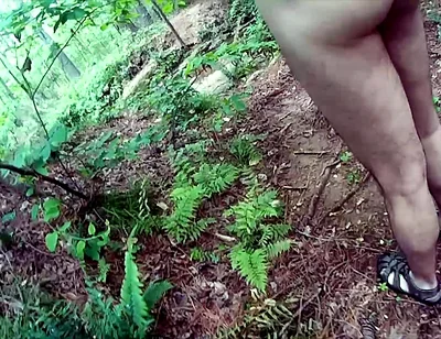 Uncut Cock Nude Walk in the Woods