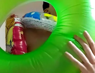 Vertical Vid - Blowing up as Much Inflatable Swimrings as I Can on Stream