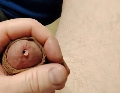 Teasing My Cock Head and Cumming on My Leg