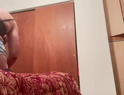 The Crossdressing Stepdad Rides a Toy