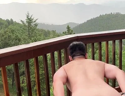 Mountain Storm Stud: Rain-soaked Asian Muscle Sensation
