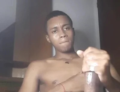 Webcam Stream BBC Sitting and Stroking Thick Black Cock with Lots of Saliva and Lube Black20one