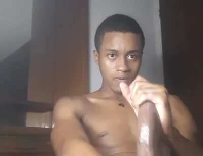Webcam Stream BBC Sitting and Stroking Thick Black Cock with Lots of Saliva and Lube Black20one