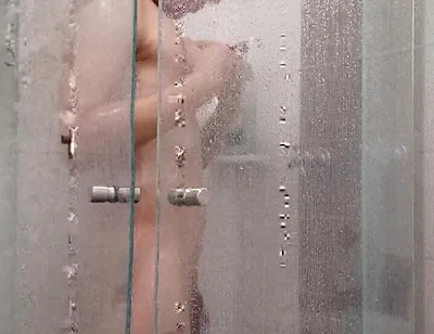 Big Dick Ducha Gym Hairy Bush Jerking off Cum in Mirror