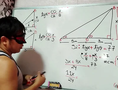 27 Trigonometry: Calculate the Height and Area of the Triangle - Sexual Mathematics - Azaghal Soul