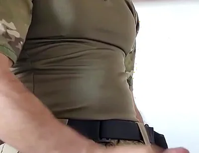 Police Officer with a Huge Cock Masturbating.