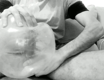 Strong Vintage Fucking of a Condom That I Previously Inserted in My Virgin Ass