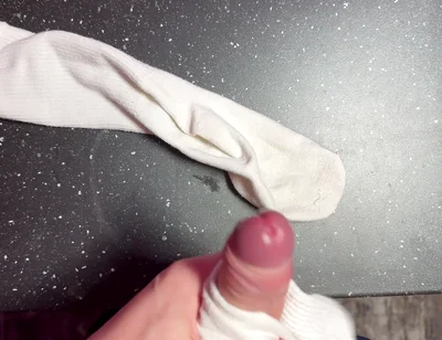 Exclusive: Guy Shows off His Legs and Cums on His Socks.